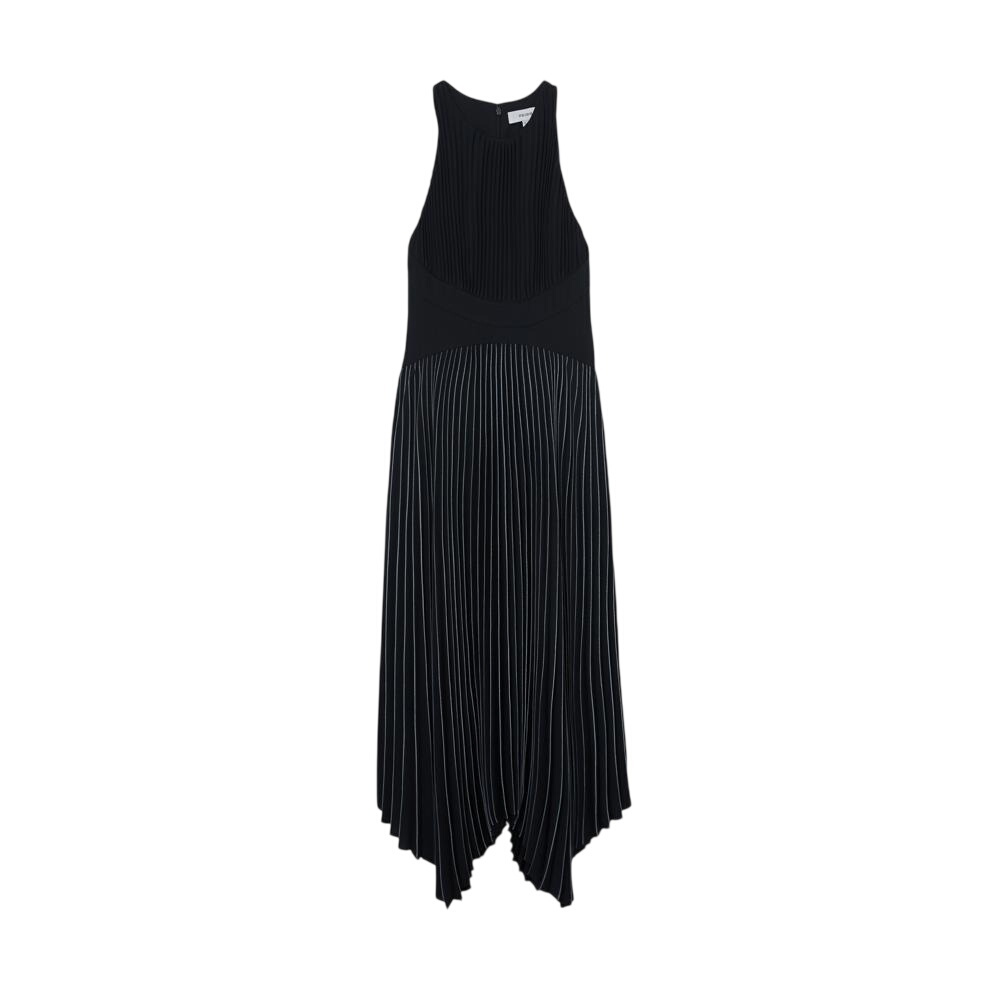 REISS Rachel Pleated Sleeveless Midi Dress